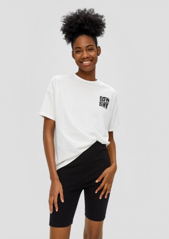 s.Oliver Super Skinny: Leggings mit Rippstruktur - schwarz