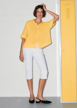 s.Oliver Capri-Jeans Betsy / Slim Fit / Mid Rise / Slim Leg - weiß