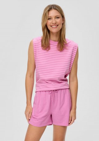 s.Oliver Shorts aus Jersey mit elastischem Bund - rosa