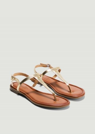 s.Oliver Riemchensandalen aus Echtleder - gold