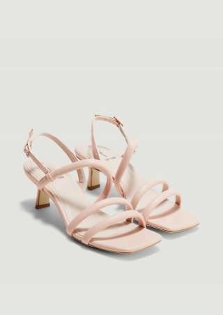 s.Oliver Riemen Sandalen mit Pfennigabsatz - rosa