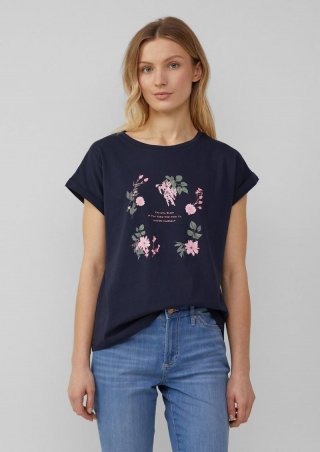 s.Oliver T-Shirt mit Frontprint im Relaxed Fit - navy