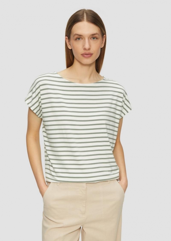 s.Oliver T-Shirt aus Viskosestretch im Relaxed Fit - hellgrün