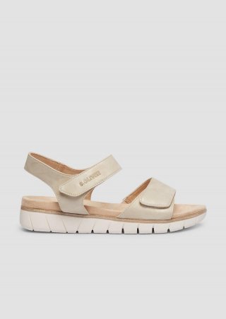 s.Oliver Sling-Sandalen mit Klettverschluss - creme