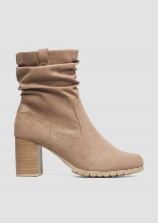 s.Oliver Stiefel mit Blockabsatz - sandfarben