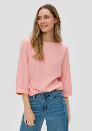 s.Oliver Crêpeshirt aus Viskosemix - zartrosa