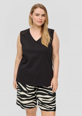 s.Oliver Shorts mit Eingrifftaschen und elastischem Bund - schwarz
