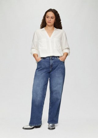 s.Oliver Jeans / Slim Fit / Mid Rise / Wide Leg / Superstretch - blau