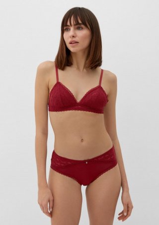 s.Oliver Panty mit Spitze - bordeaux