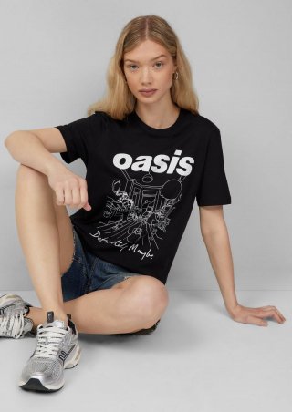 s.Oliver Oasis® Band-Shirt - schwarz