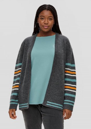 s.Oliver Cardigan aus Wollmix - dunkelgrau
