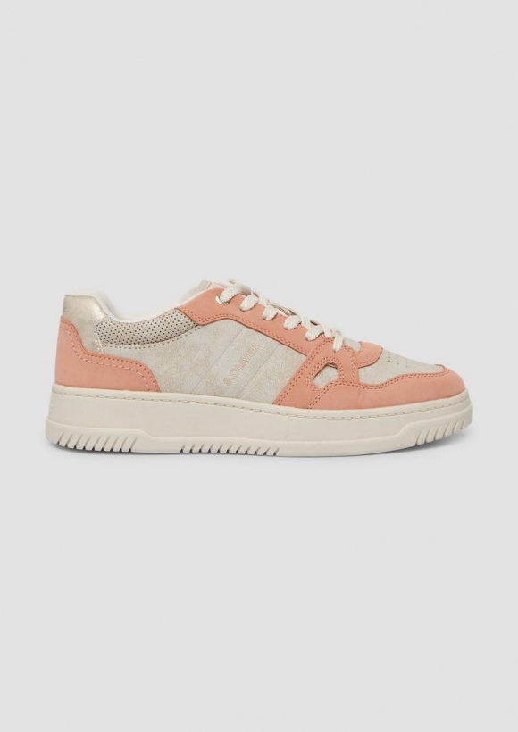 s.Oliver Sneaker mit Kontrast-Details - altrosa