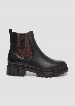 s.Oliver Chelsea Boots mit Logo-Detail - braun