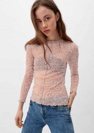 s.Oliver T-Shirt mit Inside Out-Effekt - zartrosa