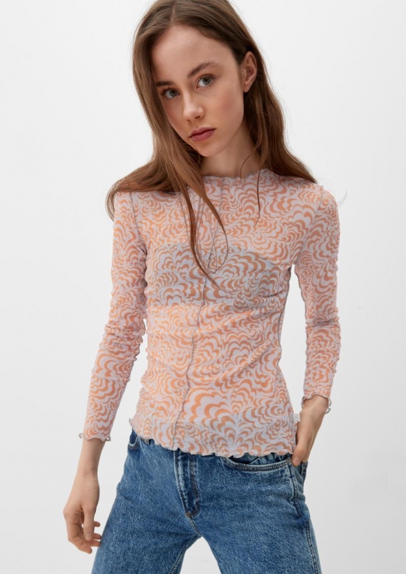 s.Oliver T-Shirt mit Inside Out-Effekt - zartrosa