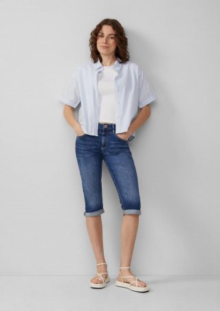 s.Oliver Jeans Catie / Slim Fit / Mid Rise / Capri Length - dunkelblau