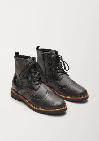 s.Oliver Boots in Lackleder-Optik - anthrazit
