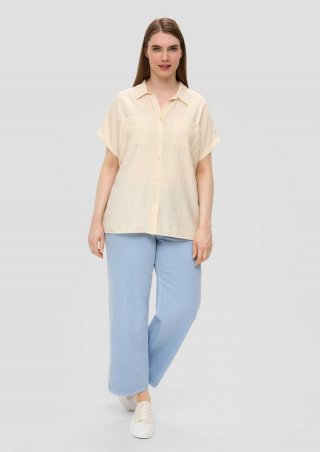 s.Oliver Culotte-Jeans / High Rise / Wide Leg - hellblau