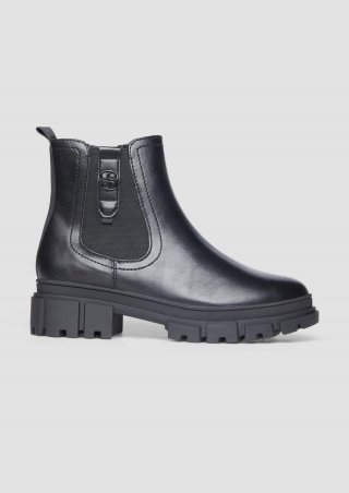s.Oliver Chelsea Boots mit Logo-Detail - schwarz