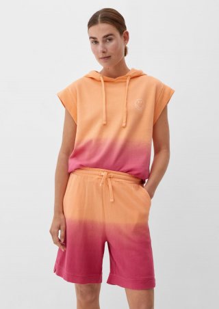 s.Oliver Relaxed: Sweatshorts mit Smiley®-Print - pink