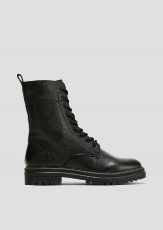 s.Oliver Stiefel aus Rindsleder - schwarz