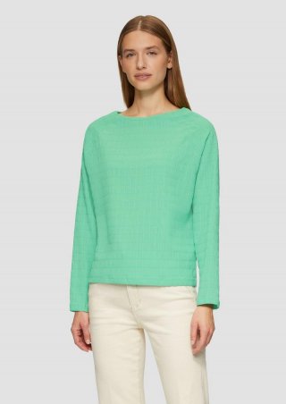 s.Oliver Strukturiertes Jersey-Shirt mit Raglan-Ärmeln - limettengrün