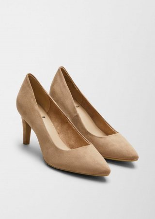 s.Oliver Pumps in Veloursleder-Optik - hellbraun
