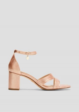 s.Oliver Sandalen mit Blockabsatz und Riemchen - roségold