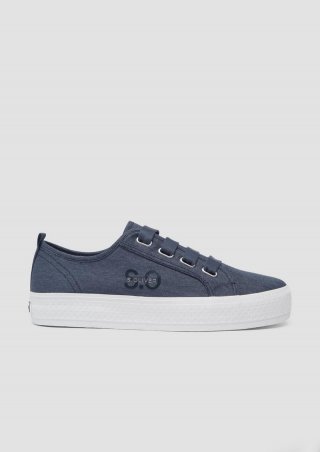 s.Oliver Denim-Sneaker mit Logo - navy