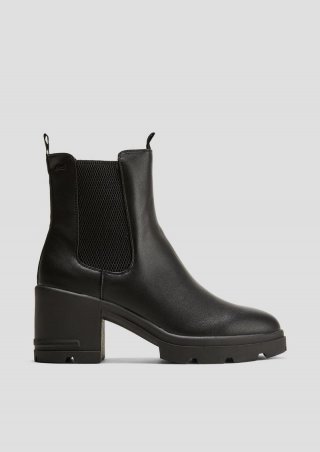 s.Oliver Stiefel mit Blockabsatz - schwarz