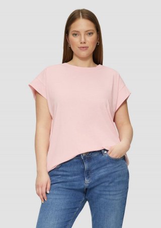 s.Oliver Baumwollshirt mit Schulterdetail - altrosa