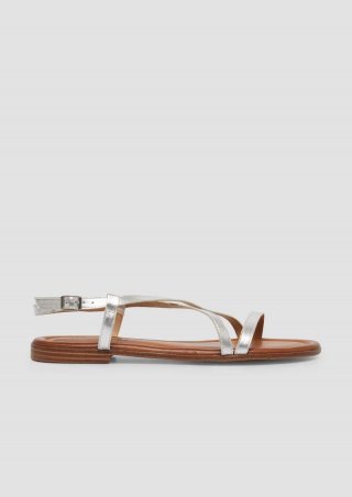 s.Oliver Sandalen aus Leder - silber