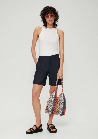 s.Oliver Regular: Shorts aus Lyocellmix - navy