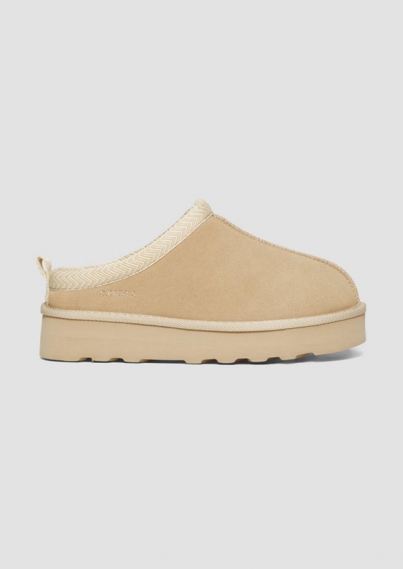 s.Oliver Pantoletten aus Leder - beige