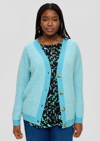 s.Oliver Cardigan aus Wollmix - türkis
