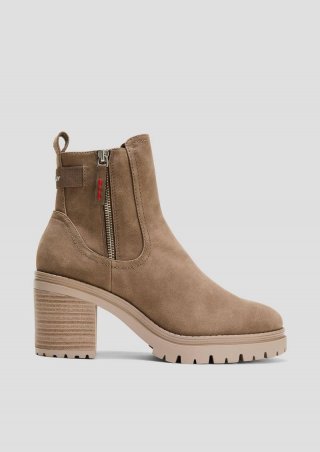 s.Oliver Stiefeletten mit Blockabsatz - hellbraun