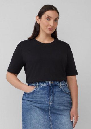 s.Oliver T-Shirt aus Interlockjersey - schwarz