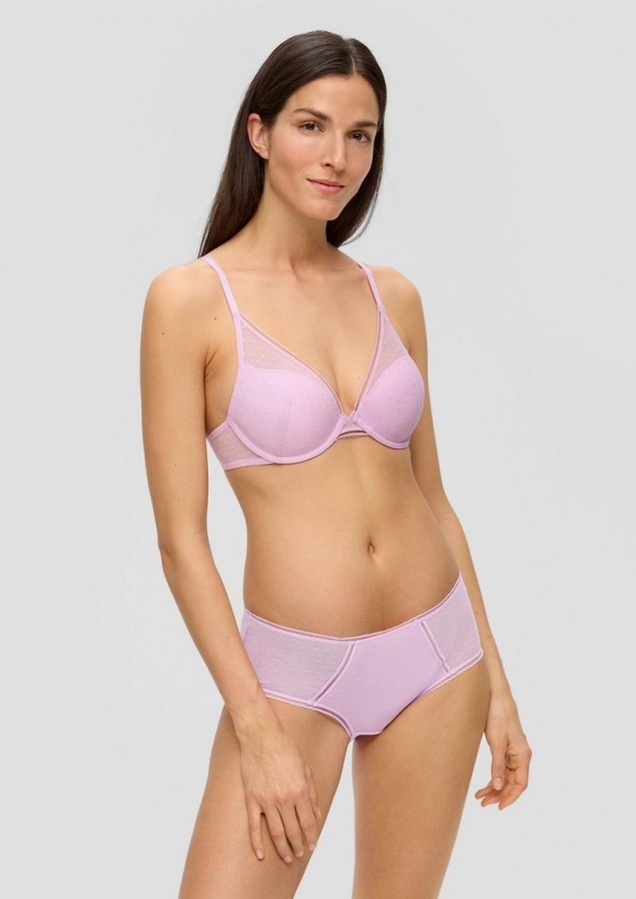 s.Oliver Push-up-BH mit Spitze - flieder