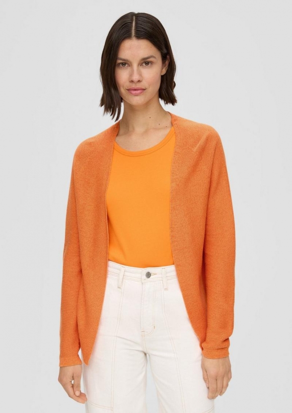 s.Oliver Strickjacke aus Viskosemix - orange