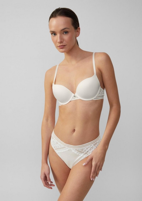 s.Oliver Slip mit Spitze - weiß