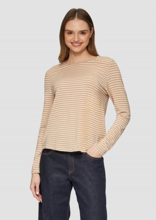 s.Oliver Longsleeve aus Lyocellmix - hellbraun
