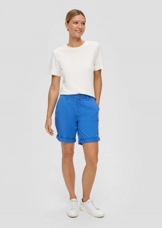 s.Oliver Regular: Shorts aus Baumwollstretch - royalblau