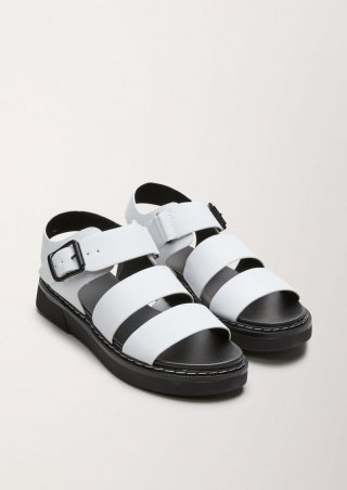 s.Oliver Sandalen in Lederoptik - weiß