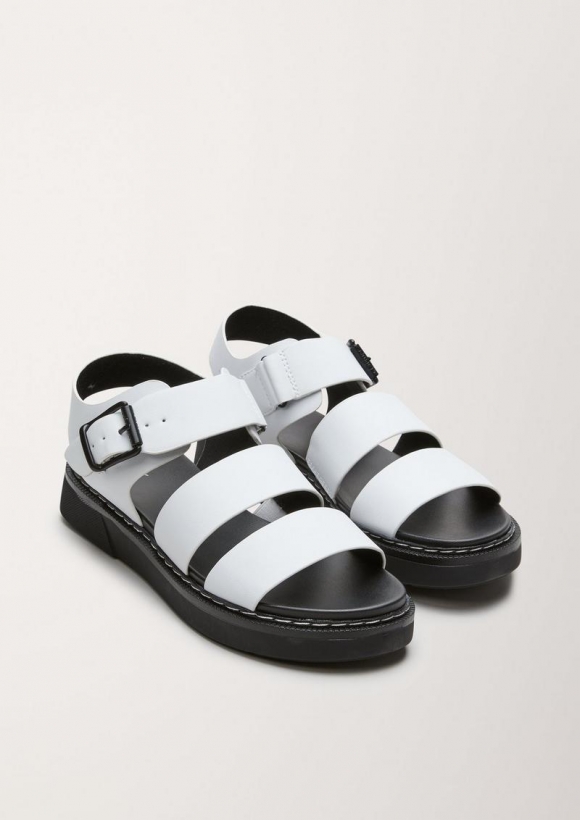 s.Oliver Sandalen in Lederoptik - weiß