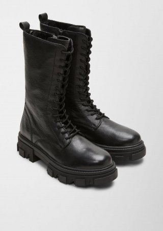 s.Oliver Hohe Schnürstiefel - schwarz
