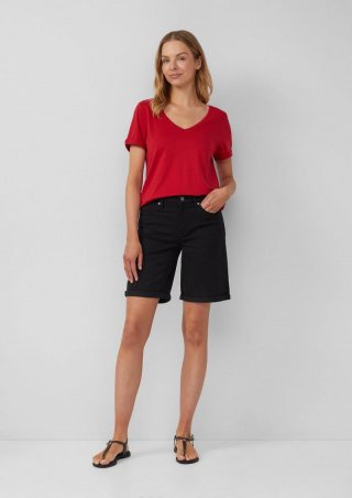 s.Oliver Jeans-Bermuda Karolin / Regular Fit / Mid Rise - schwarz