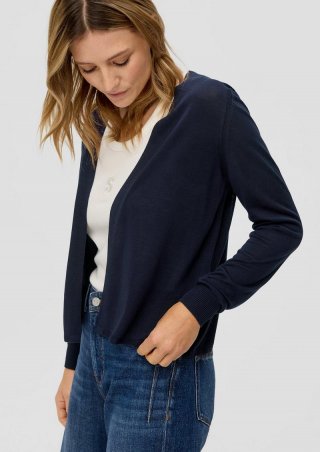 s.Oliver Feinstrick-Cardigan aus reiner Viskose - navy