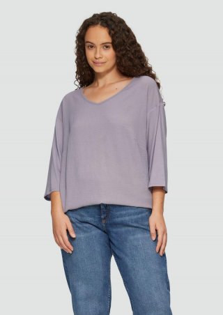 s.Oliver Shirt im Fabricmix und Loose Fit - grau