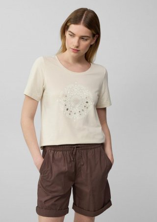 s.Oliver T-Shirt aus Baumwollstretch mit Print - natur