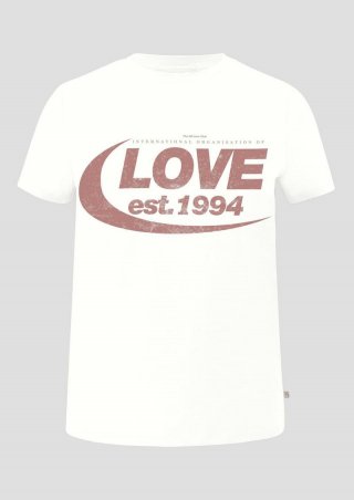 s.Oliver Baumwollshirt mit Frontprint - weiß